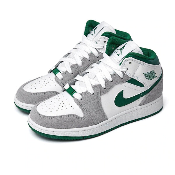 AIR JORDAN 1 MID GS 'GREEN GREY'