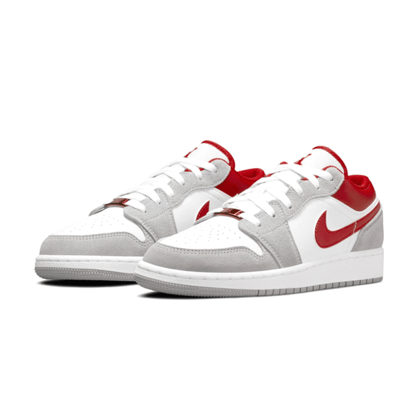 AIR JORDAN 1 LOW SE GS 'LIGHT SMOKE GREY GYM RED'