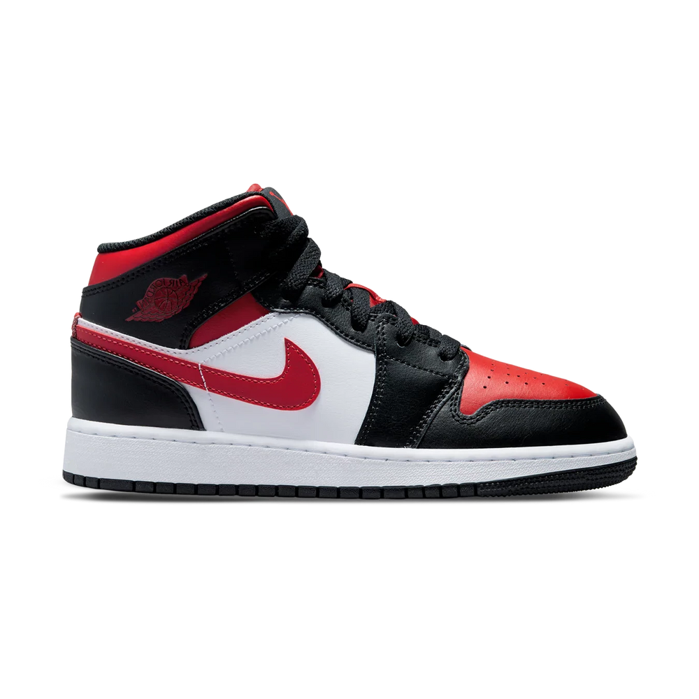 NIKE AIR JORDAN 1 MID 'BLACK FIRE RED'