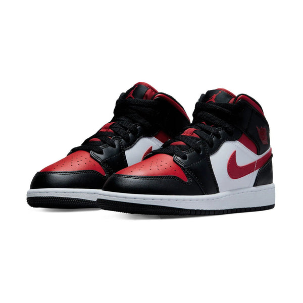 NIKE AIR JORDAN 1 MID 'BLACK FIRE RED'