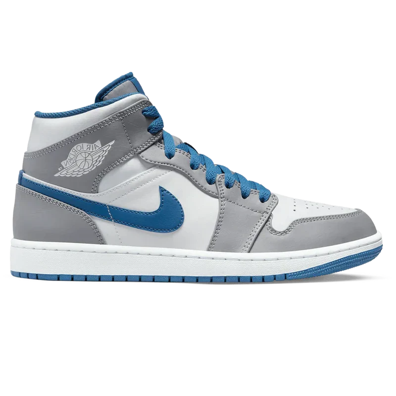 AIR JORDAN 1 MID 'CEMENT TRUE BLUE'