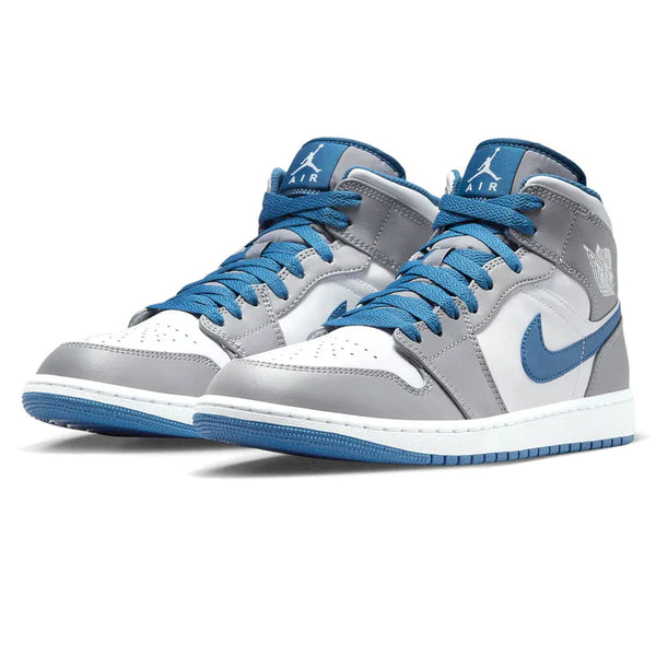 AIR JORDAN 1 MID 'CEMENT TRUE BLUE'