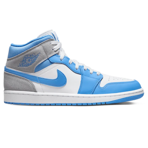 AIR JORDAN 1 MID 'UNIVERSITY BLUE GREY'