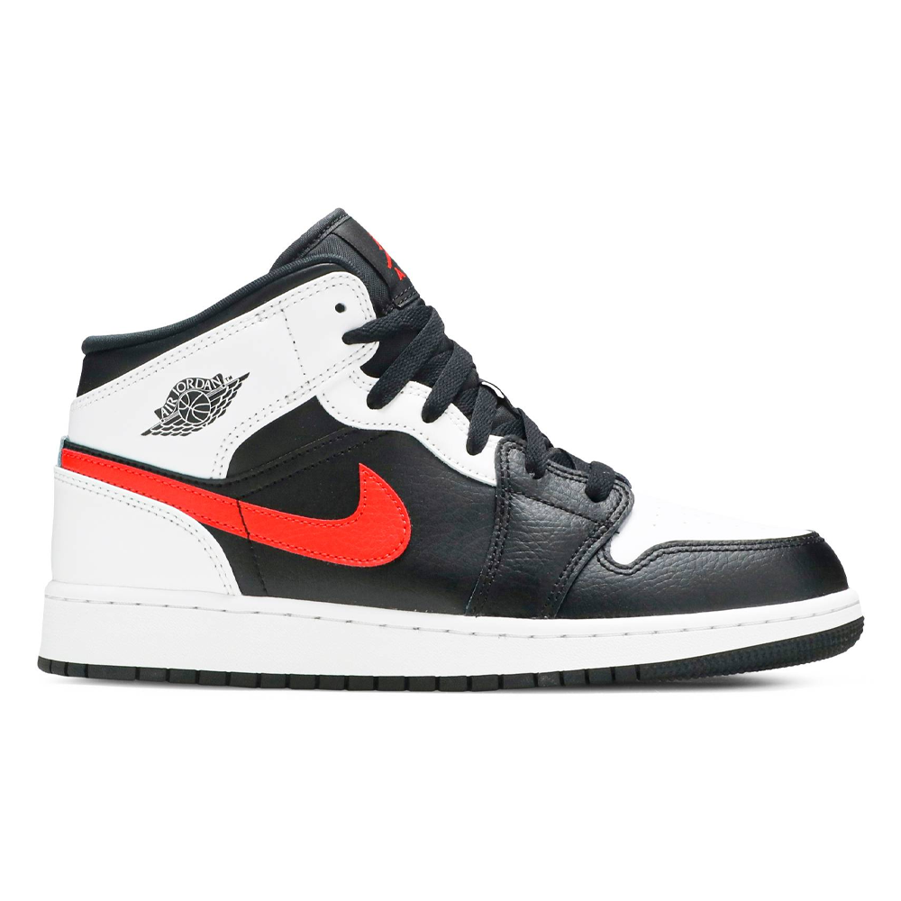 Jordan 1 Mid Black Chile Red White