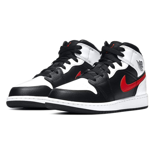 Jordan 1 Mid Black Chile Red White