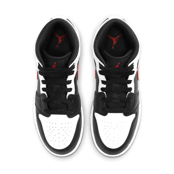 Jordan 1 Mid Black Chile Red White