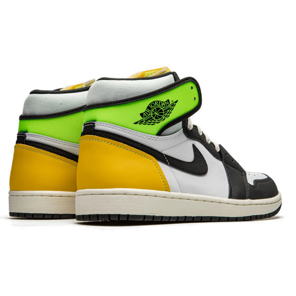 Jordan 1 Retro High White Black Volt University Gold