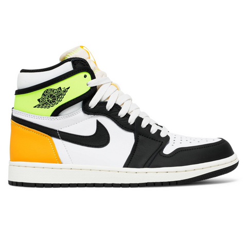 Jordan 1 Retro High White Black Volt University Gold