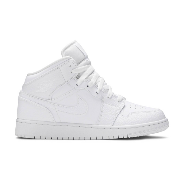 Jordan 1 Mid Triple White