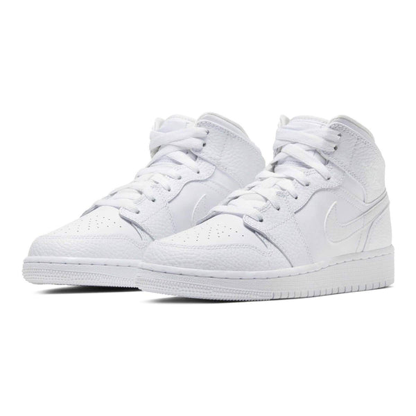 Jordan 1 Mid Triple White